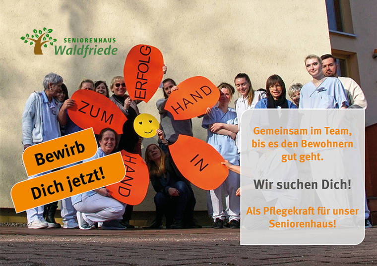 Bewirb dich im Seniorenhaus Waldfriede