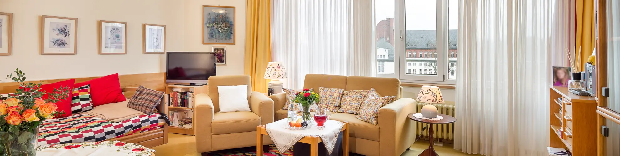 Ansicht eines Zimmers im Seniorenhaus Waldfrieden